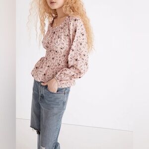 MADEWELL Sophia Bouquet Floral Top Medium M